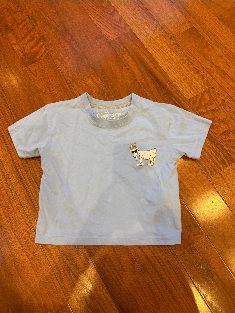 GOAT Kids' Light Blue Crop Tee